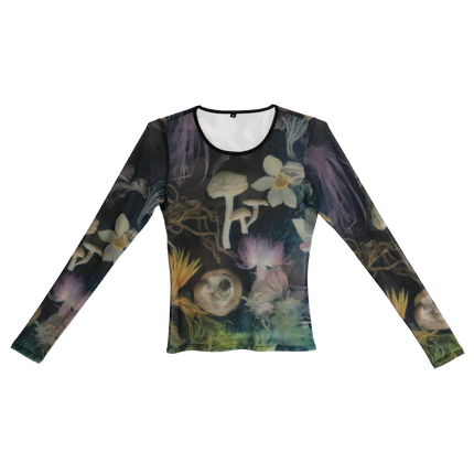 Melanie Martinez Floral Mesh Top