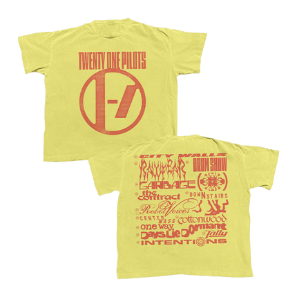 Breach Tracklist T-Shirt | Twenty One Pilots