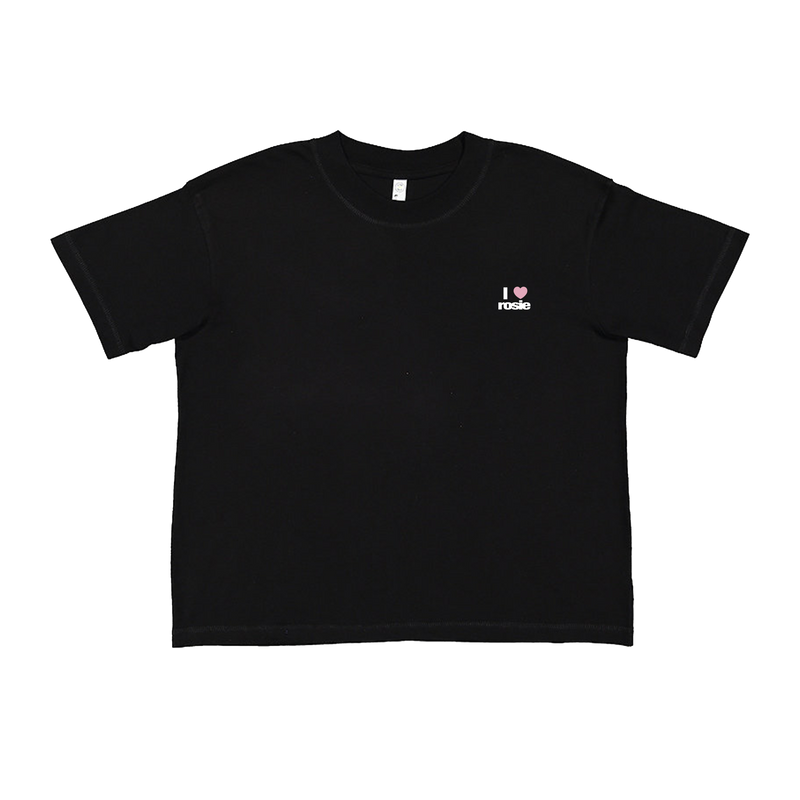 ‘i heart rosie’ black t-shirt