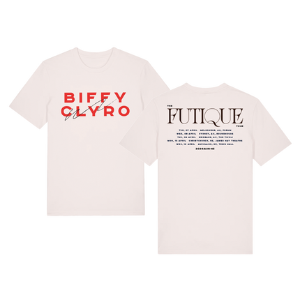 Futique Squiggle Aus NZ 2026 Tour T-shirt Natural | Biffy Clyro