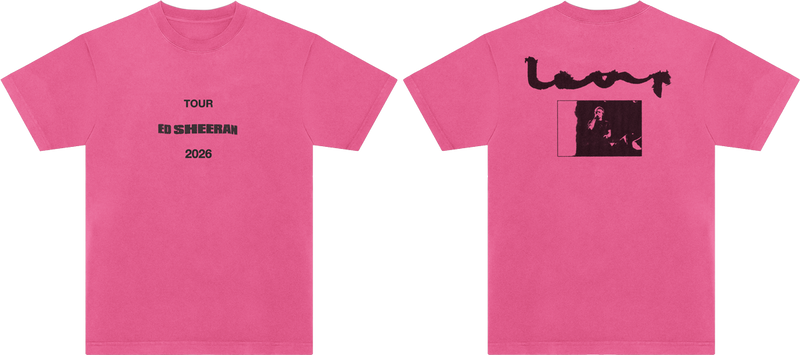 LOOP TOUR SCRIPT PINK TEE | Ed Sheeran