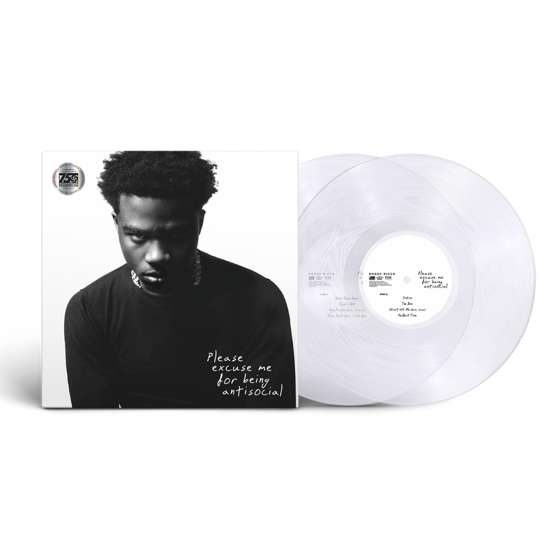 Roddy Ricch Please Excuse Me For Being Antisocial 2LP Clear Vinyl