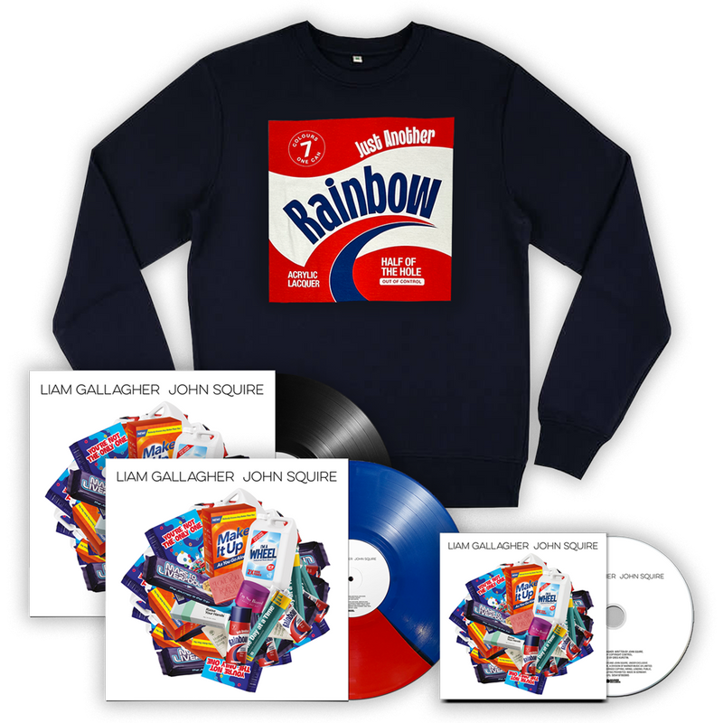 Just Another Rainbow Navy Sweat + Choice Of Album | Liam Gallagher John Squire