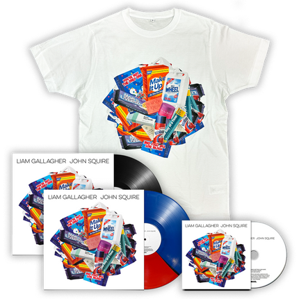 Album Cover White T-Shirt + Choice Of Album | Liam Gallagher John Squire 