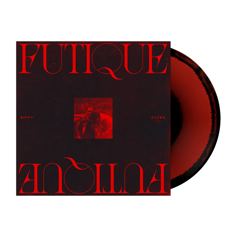Futique Red T-shirt with choice of music and Signed Artcard bundle