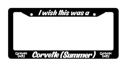 Corvette Summer License Plate Frame | Green Day