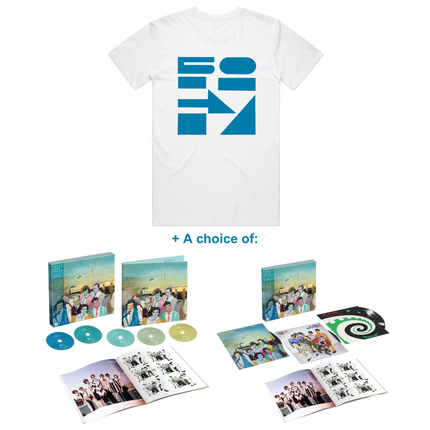 ENZ 50 White T-Shirt + Music Bundle | Split Enz