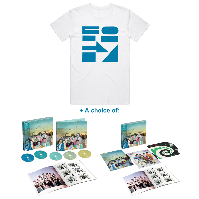 ENZ 50 White T-Shirt + Music Bundle | Split Enz