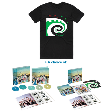 ENZyclopedia Black T-Shirt + Music Bundle | Split Enz