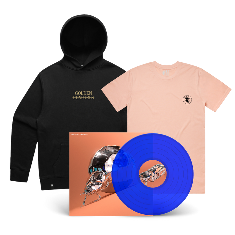 Sisyphus Blue Vinyl + Pink Stag Beetle Tee / Stag Beetle Premium Hoodie