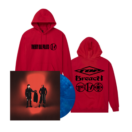 Breach Red Hoodie + Blue Inferno Vinyl Fanpack
