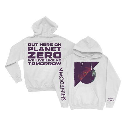 Planet Zero White Hoodie