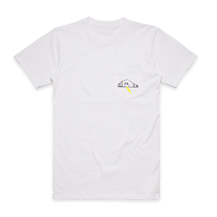 Frightened Rabbit Sing The Greys Lightning Bolt Pocket T-shirt White