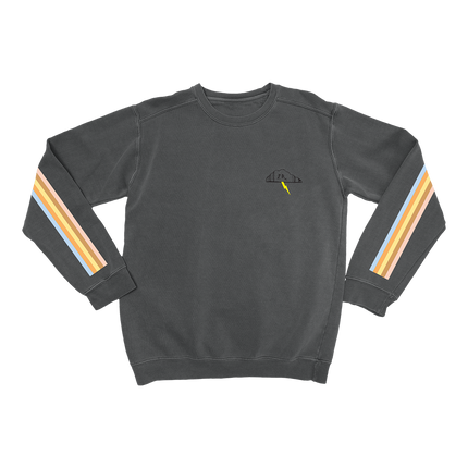 Frightened Rabbit Sing The Greys Rainbow Sleeve Sweatshirt Dark Grey
