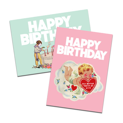 Birthday Card Set of 4