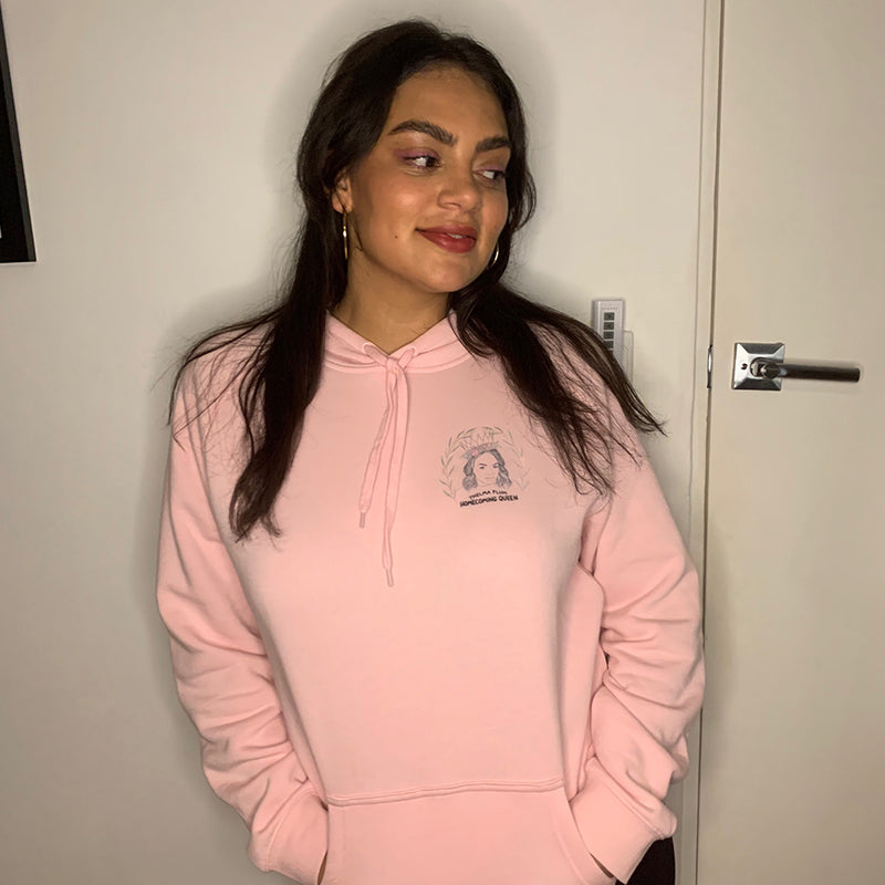 Pretty in Pink Homecoming Llama hoodie