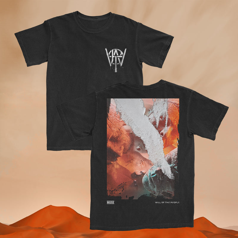 Muse Will of the People Cover Collage Black T-Shirt